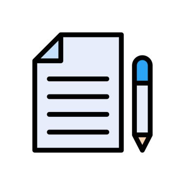 dosya vektörü düz renk simgesi 