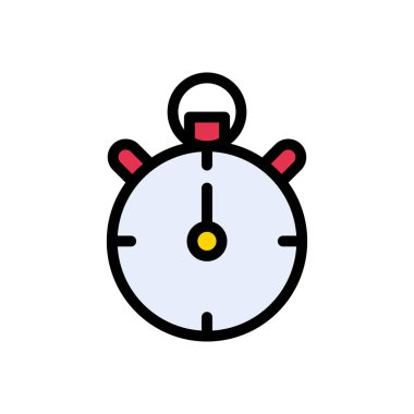 Zamanlayıcı vektörü düz renk simgesi 