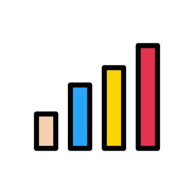 grafik vektörü düz renk simgesi 