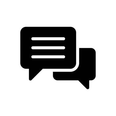 sohbet vektörü düz simgesi