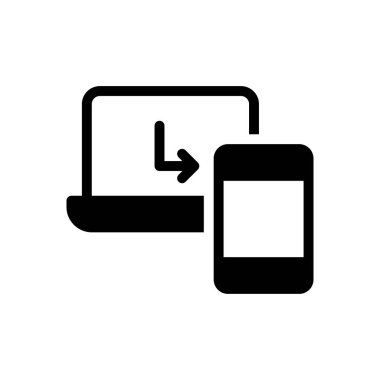 veri aktarım vektörü düz simge