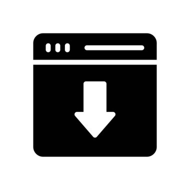 Web sayfası vektör simgesi düz simgesi