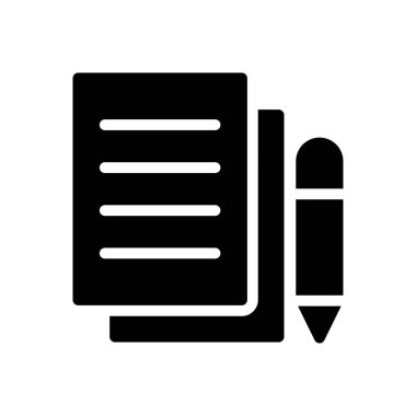 vektör glyph düz simgesi yaz