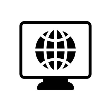 İnternet vektör simgesi düz simgesi