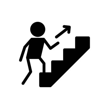 yukarı vektör glyph düz simgesi