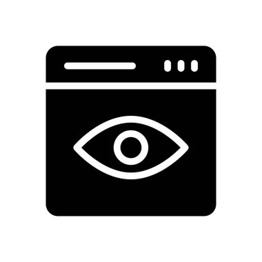 Web sayfası vektör simgesi düz simgesi