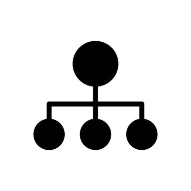 bağlantı vektörü glyph düz simgesi