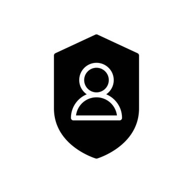 Güvenli vektör simgesi düz simgesi