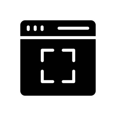 Web sayfası vektör simgesi düz simgesi