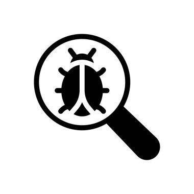 hata vektörü glyph düz simgesi