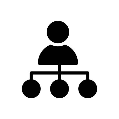 bağlantı vektörü glyph düz simgesi