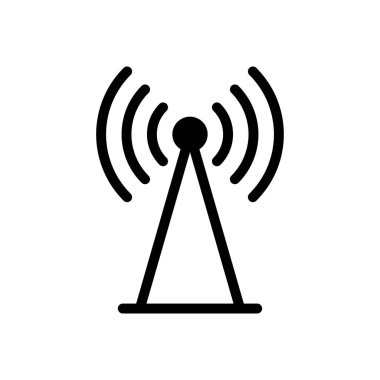 Sinyal vektörü düz simgesi