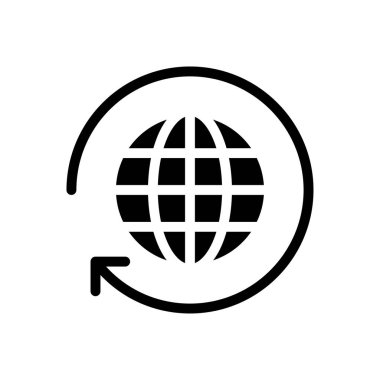 tarayıcı vektörü glyph düz simgesi