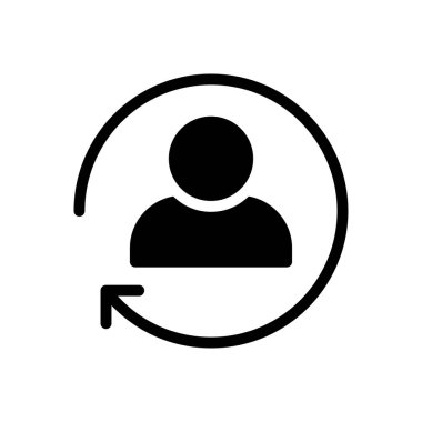 profil vektörü düz simgesi