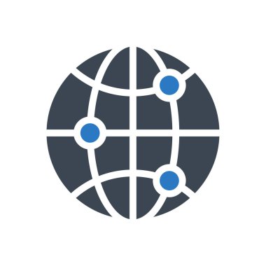 dünya vektör renk simgesi