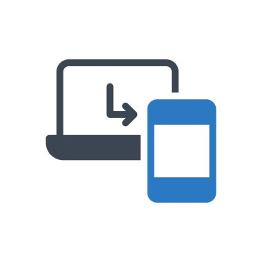 veri aktarım vektörü renk simgesi