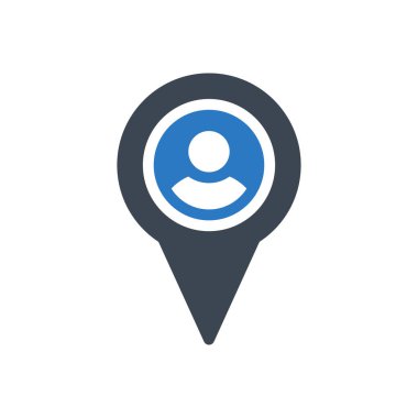 konum vektör renk simgesi