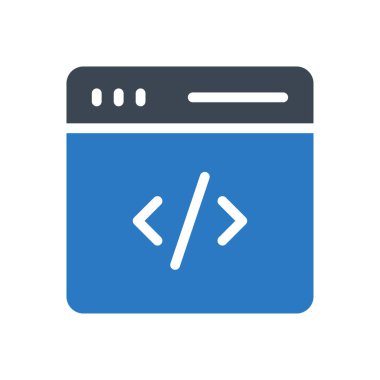 Geliştirme vektörü renk simgesi