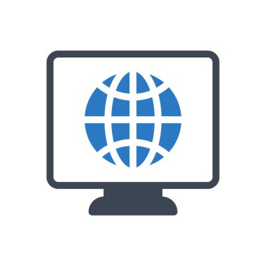 İnternet vektör renk simgesi