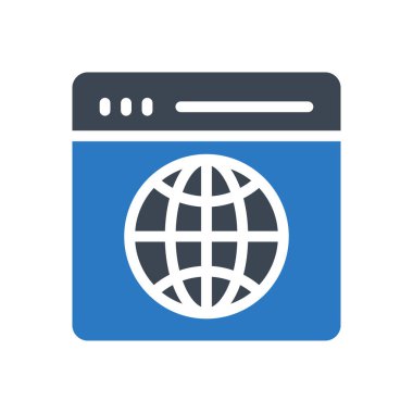 İnternet vektör renk simgesi
