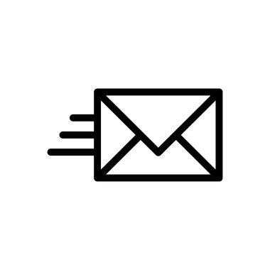 mesaj vektörü ince çizgi simgesi