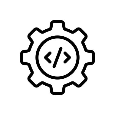 Geliştirme vektörü ince çizgi simgesi