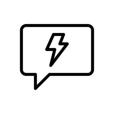 flaş vektör ince çizgi simgesi