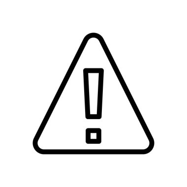 Uyarı vektörü ince çizgi simgesi