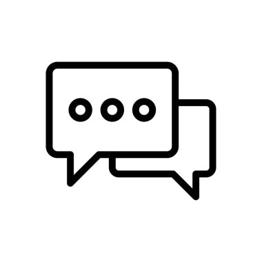 İleti vektörü ince çizgi simgesi