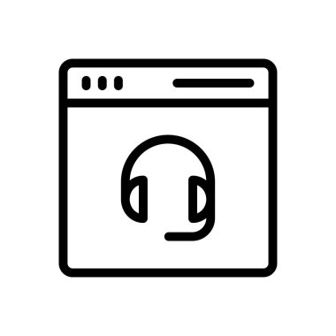 servis vektörü ince çizgi simgesi