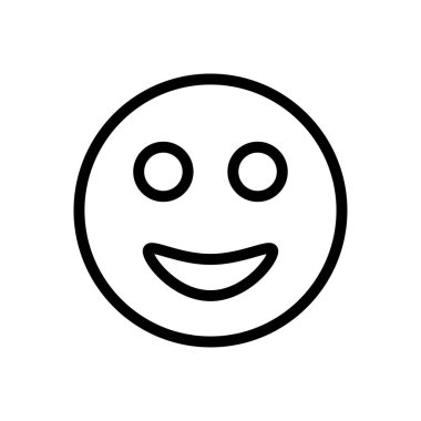 yüz vektörü ince çizgi simgesi