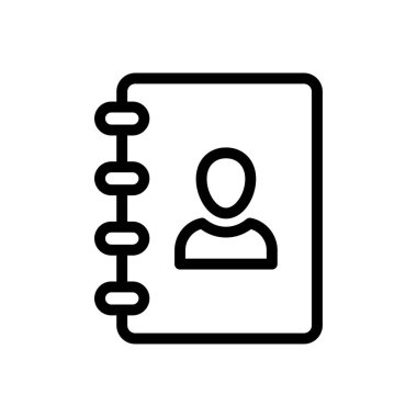 iletişim kitabı vektörü ince çizgi simgesi