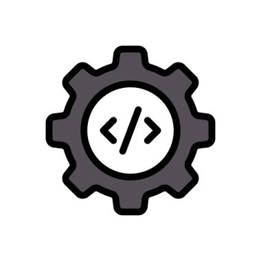 Geliştirme vektörü düz renk simgesi