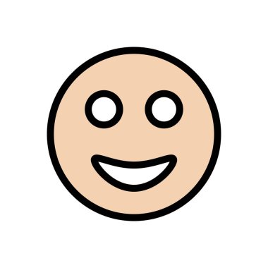 yüz vektörü düz renk simgesi