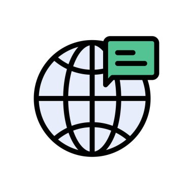 çevrimiçi vektör düz renk simgesi