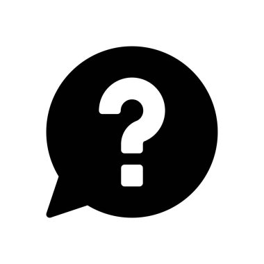 Soru vektörü düz simgesi