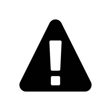 Uyarı vektör düz simgesi