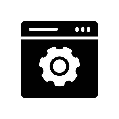 destek vektörü glyph düz simgesi