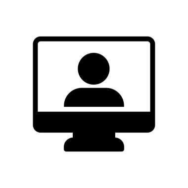 destek vektörü glyph düz simgesi