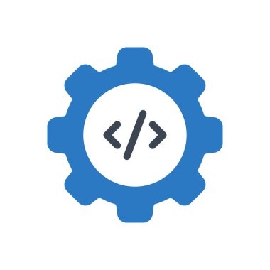 Geliştirme vektörü renk simgesi