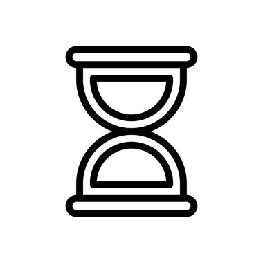 Bitiş süresi vektörü ince çizgi simgesi