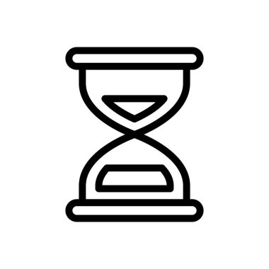 Zamanlayıcı vektörü ince çizgi simgesi