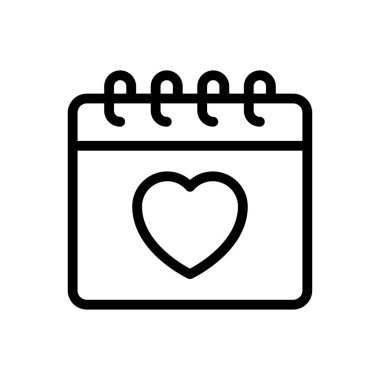 takvim vektörü ince çizgi simgesi