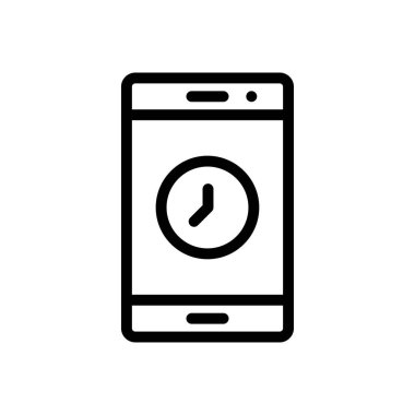 zaman vektörü ince çizgi simgesi