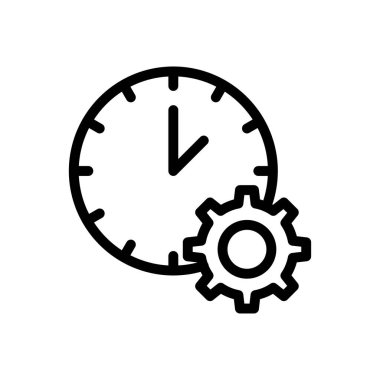 yönetim vektörü ince çizgi simgesi