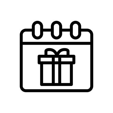 takvim vektörü ince çizgi simgesi