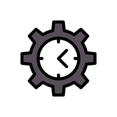 yönetim vektörü düz renk simgesi