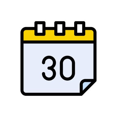 tarih vektörü düz renk simgesi