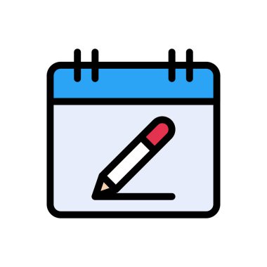 tarih vektörü düz renk simgesi