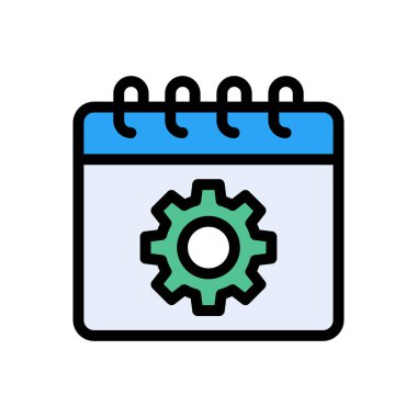 vektör düz renk simgesini ayarla